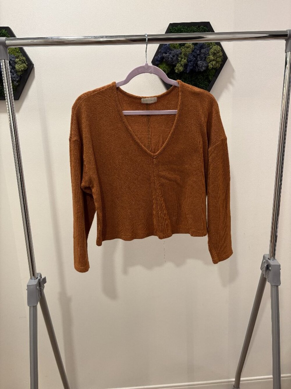 V-Neck Crop Sweater